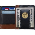 Two-tone Easy-View Leather Magnetic Wallet